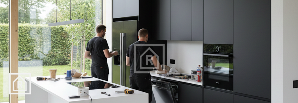 Cocina económica reformada en Valencia con diseño funcional y acabados de calidad