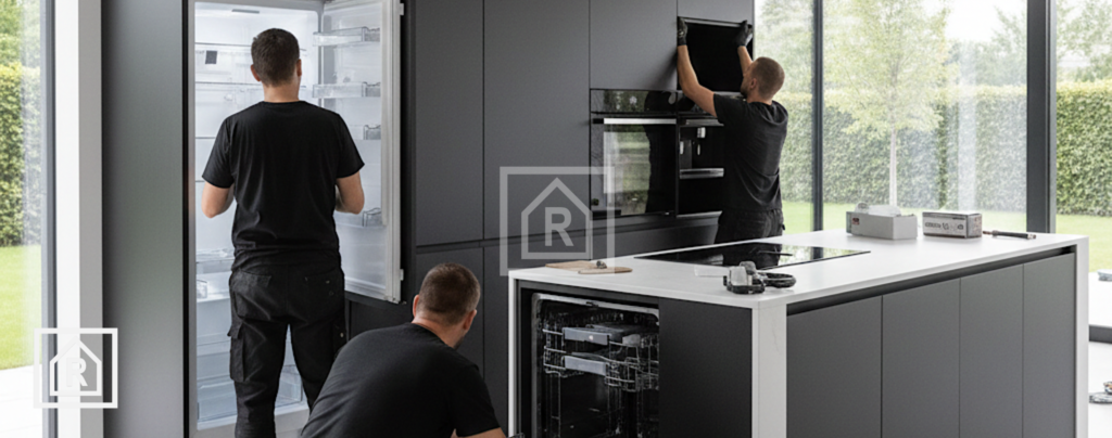 Cocina estilo americano en Valencia con diseño moderno, abierto y funcional