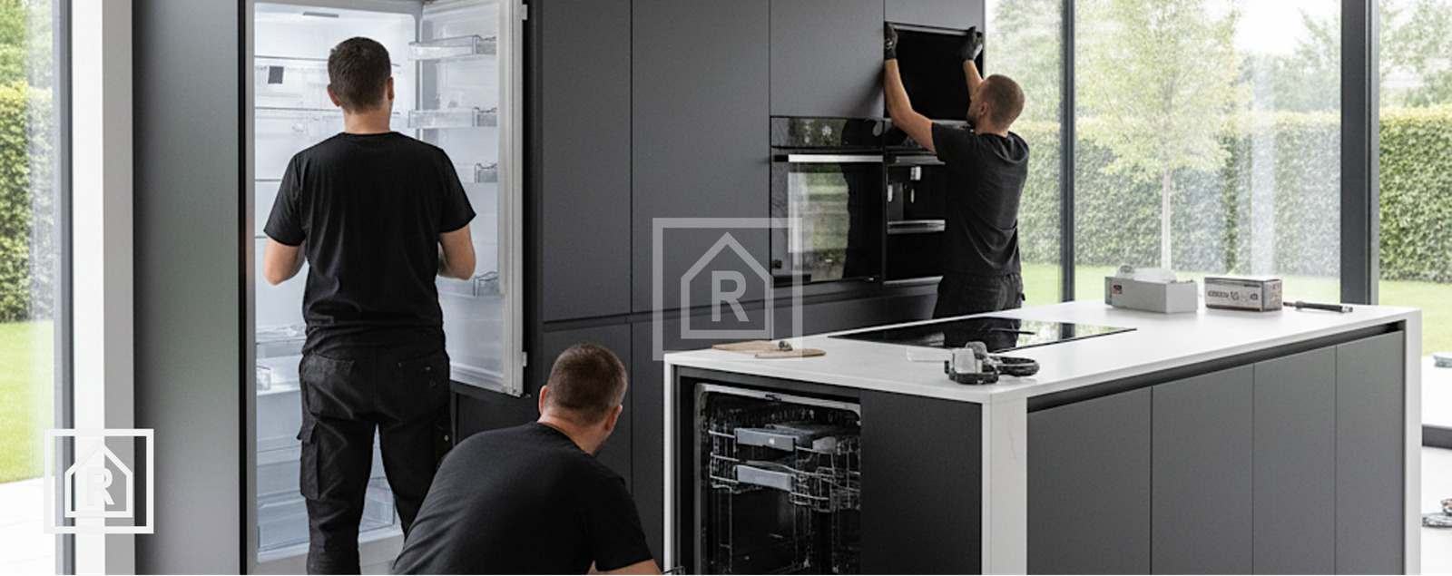 Cocina estilo americano en Valencia con diseño moderno, abierto y funcional